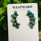 Half Cluster Turquoise Earring