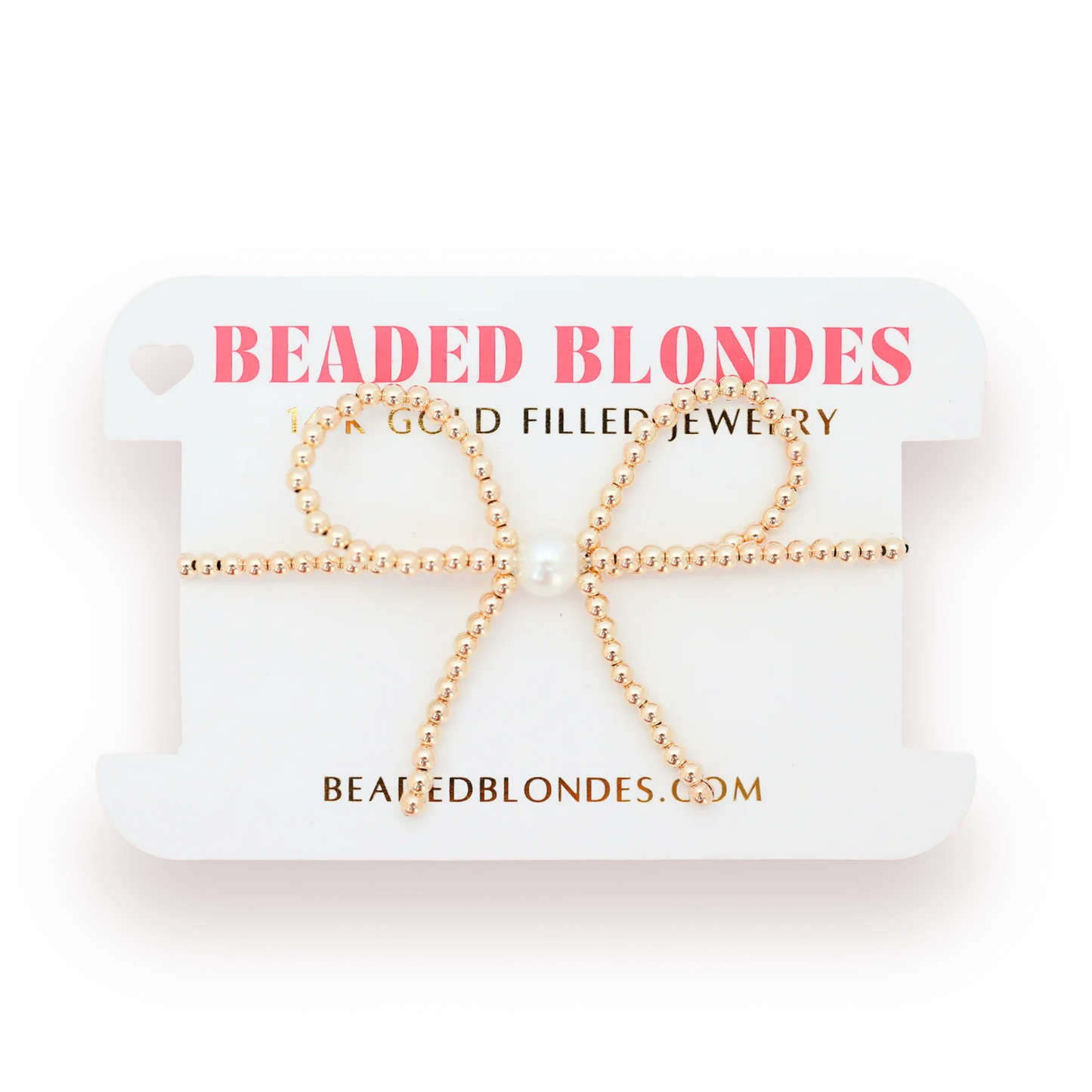 Beaded Blondes Gold Bow Bracelet