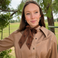 Brown Houndstooth Twilly