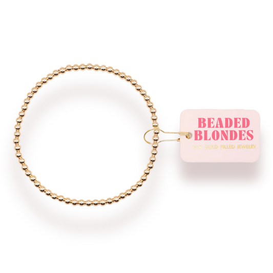 Beaded Blondes 3MM Gold Bracelet