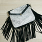 Cowhide Crossbody W/Fringe