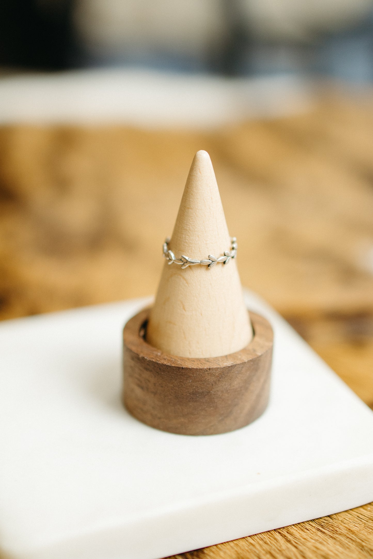 Greek Floral Stacker Ring