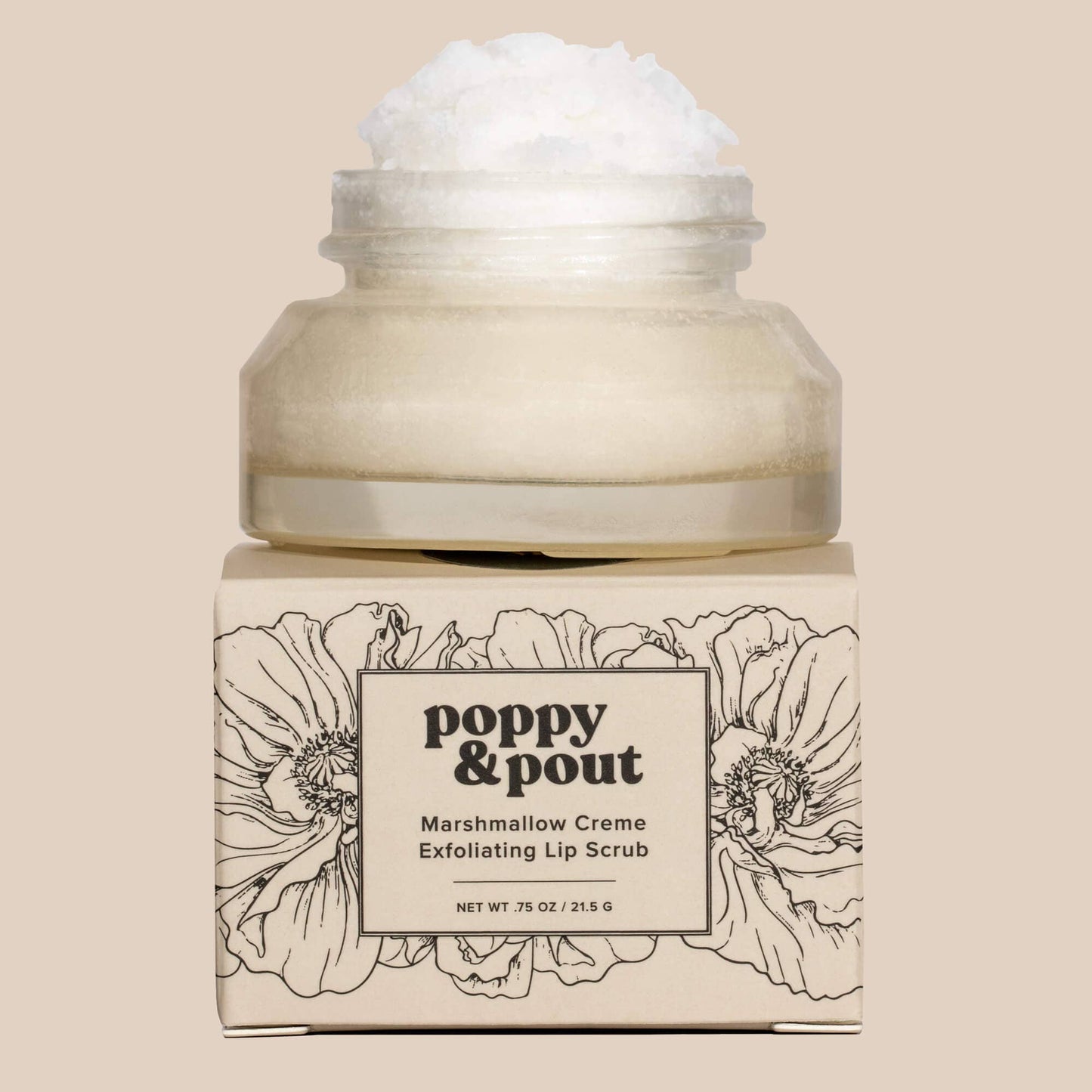 Poppy & Pout Lip Scrub Marshmallow Creme