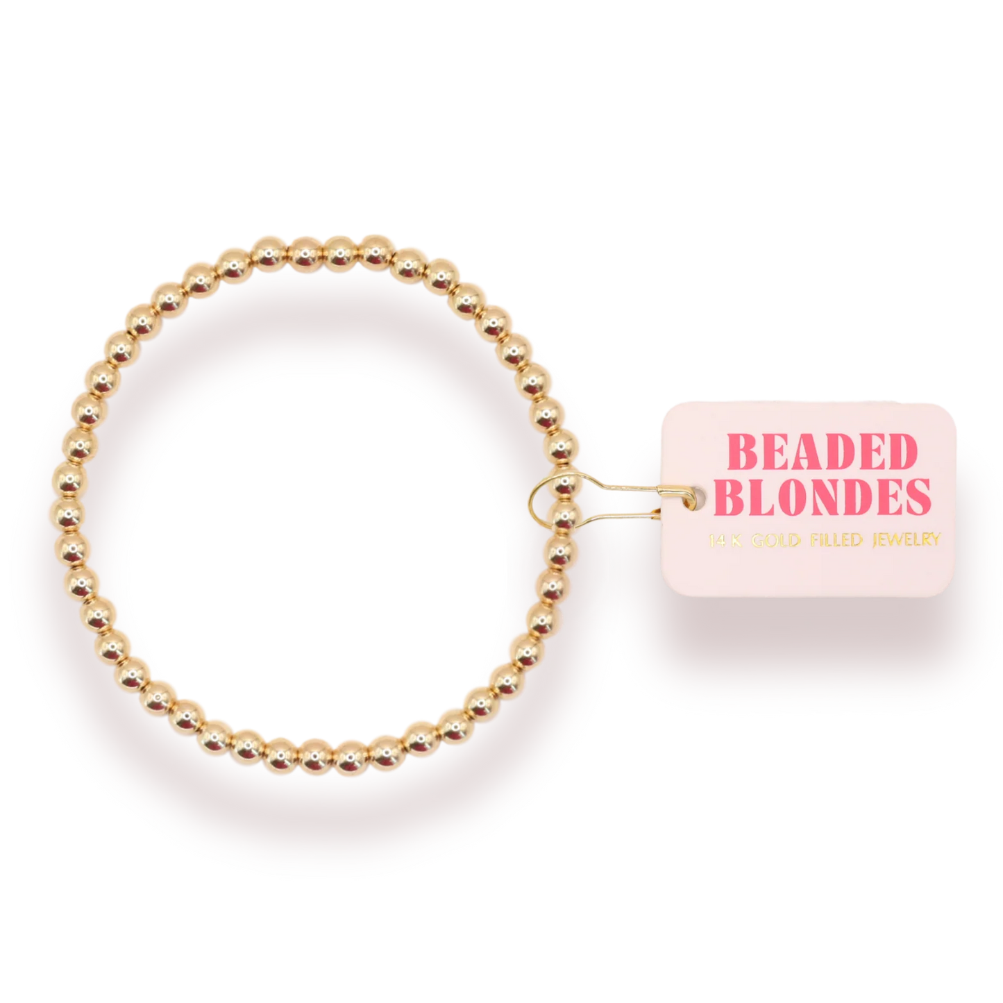 Beaded Blondes 4MM Gold Bracelet