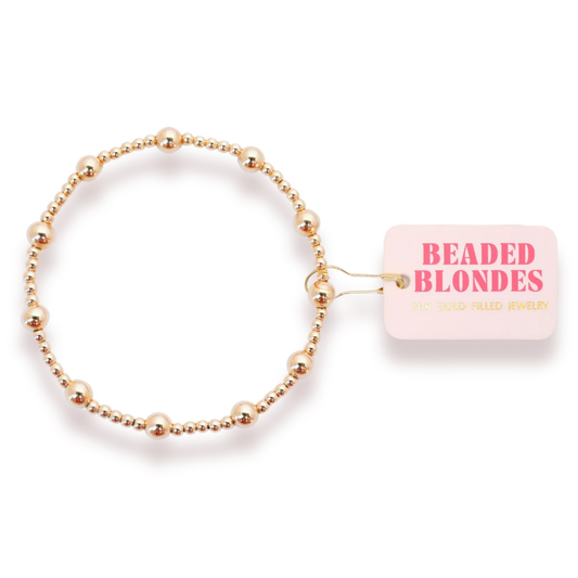 Beaded Blondes June Gold Bracelet