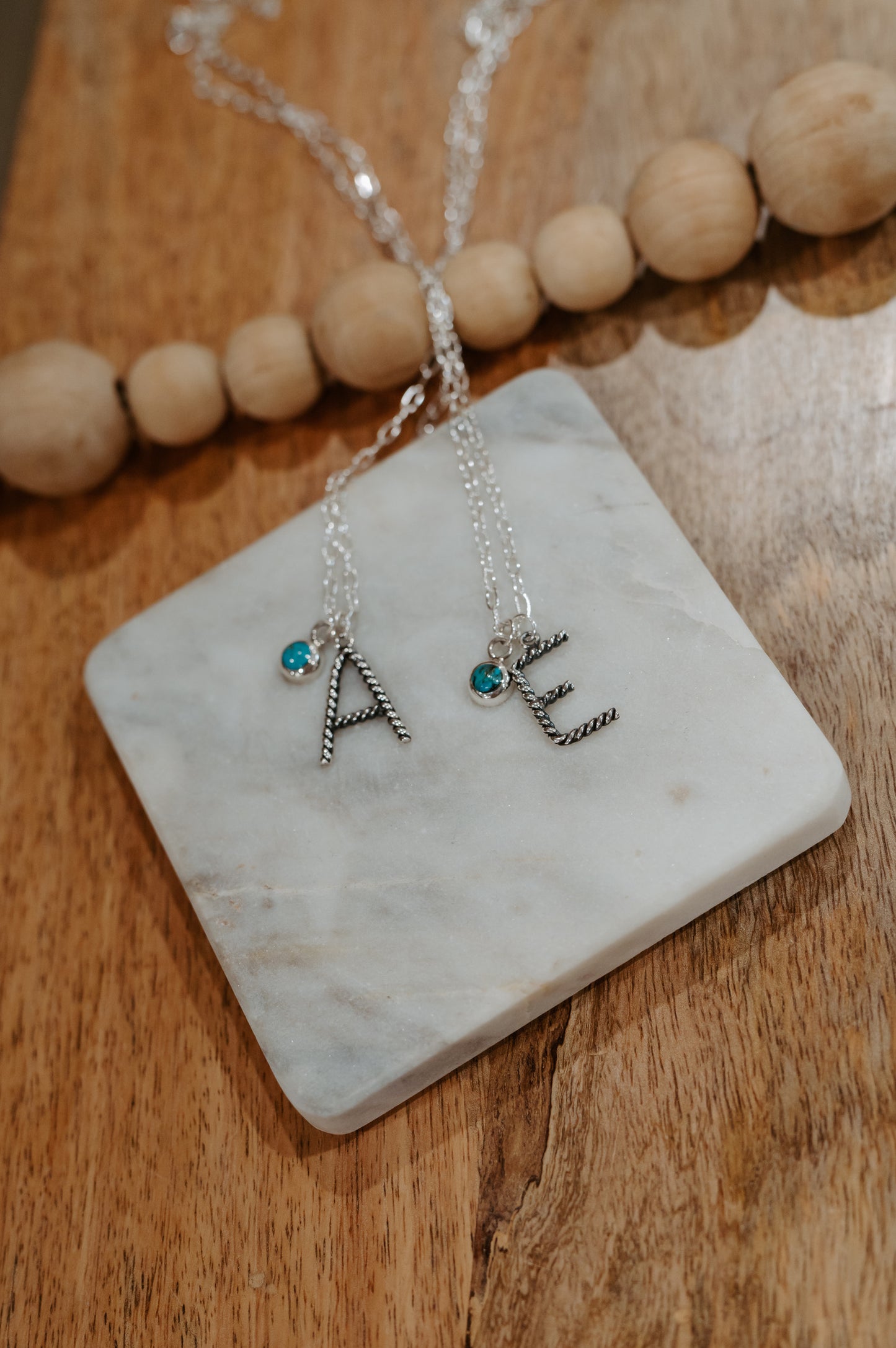 Cable Initial Necklace