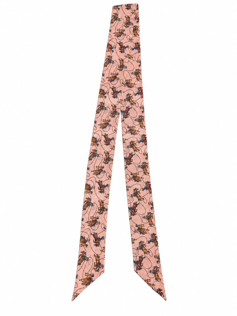 Muted Rose Pink Cowgirl Silk Twilly