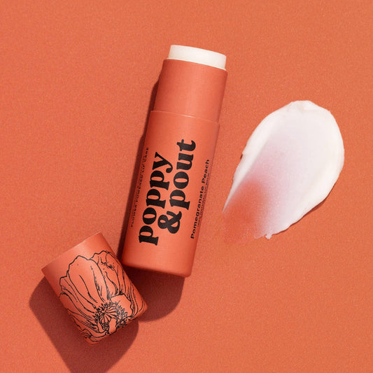 Poppy & Pout Lip Balm Pomegranate Peach
