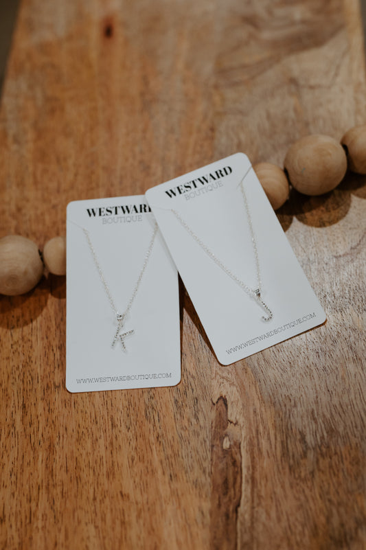 CZ Letter Necklaces