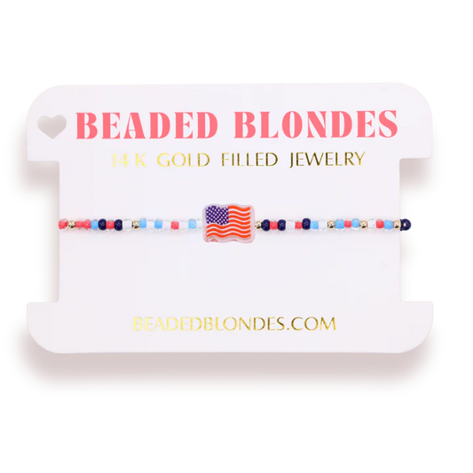 Beaded Blondes American Flag