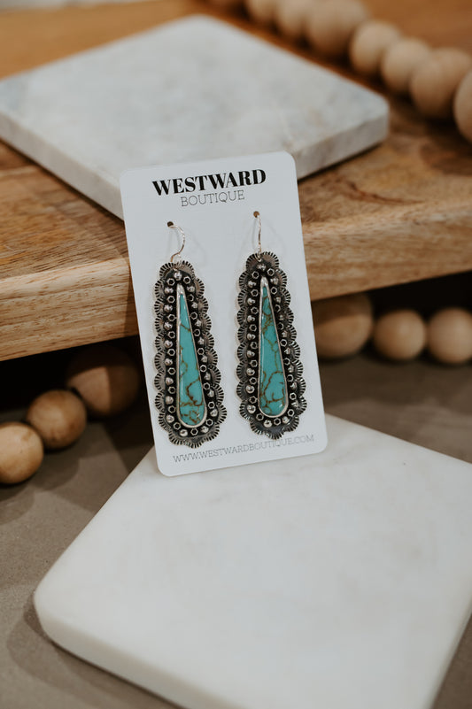 Teardrop Scalloped Earrings