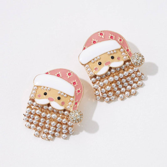 Santa Claus Pearl Earrings
