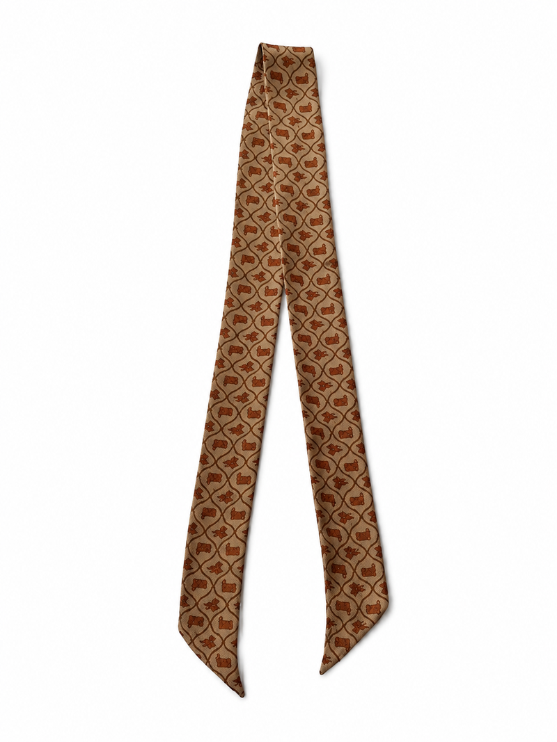 Cowboy Boots, Saddles, & Rope Silk Twilly