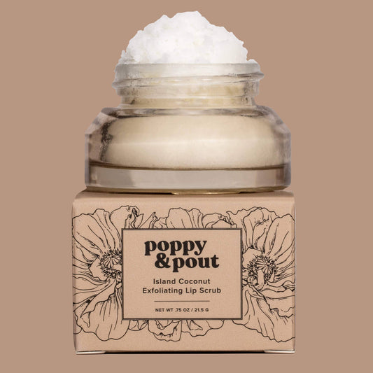 Poppy & Pout Lip Scrub Island Coconut
