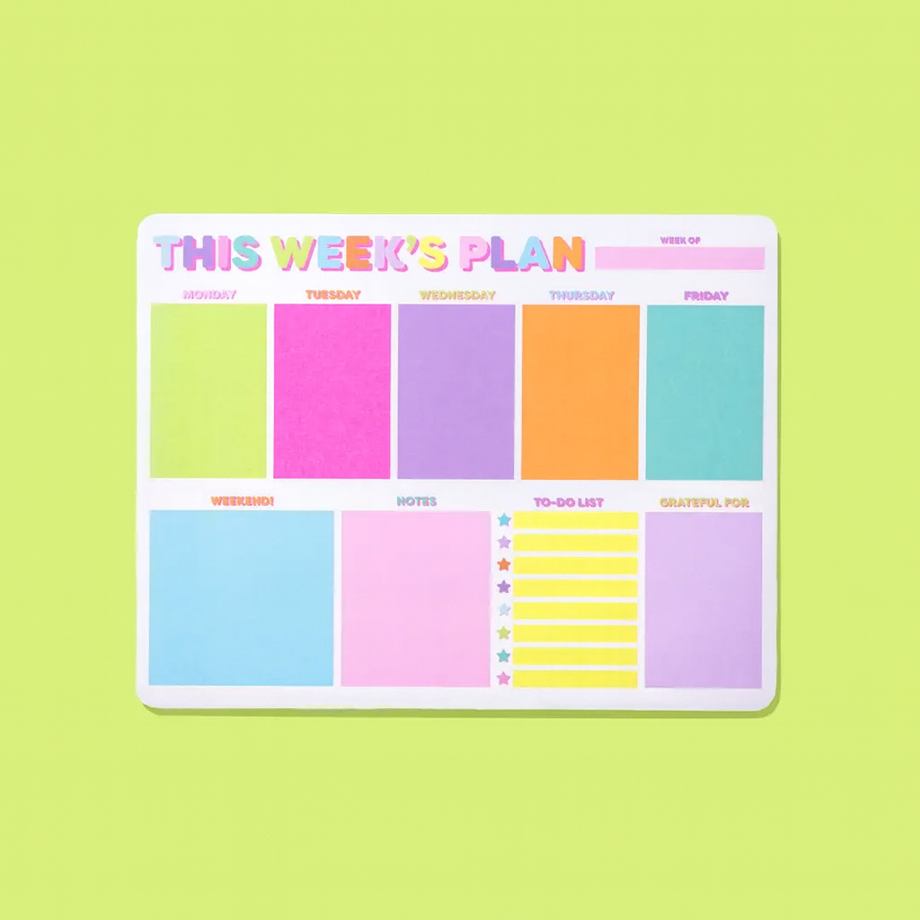 Weekly Planner Pad- "This Week's Plan"