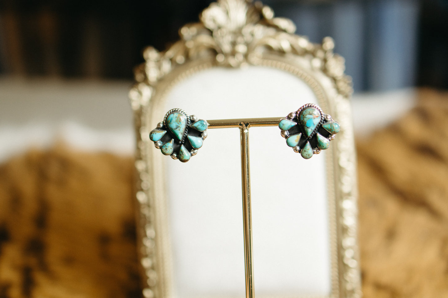 Teardrop Half Cluster Earrings