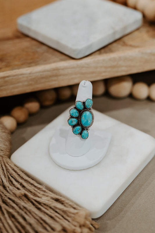 Half Flower Adjustable Ring