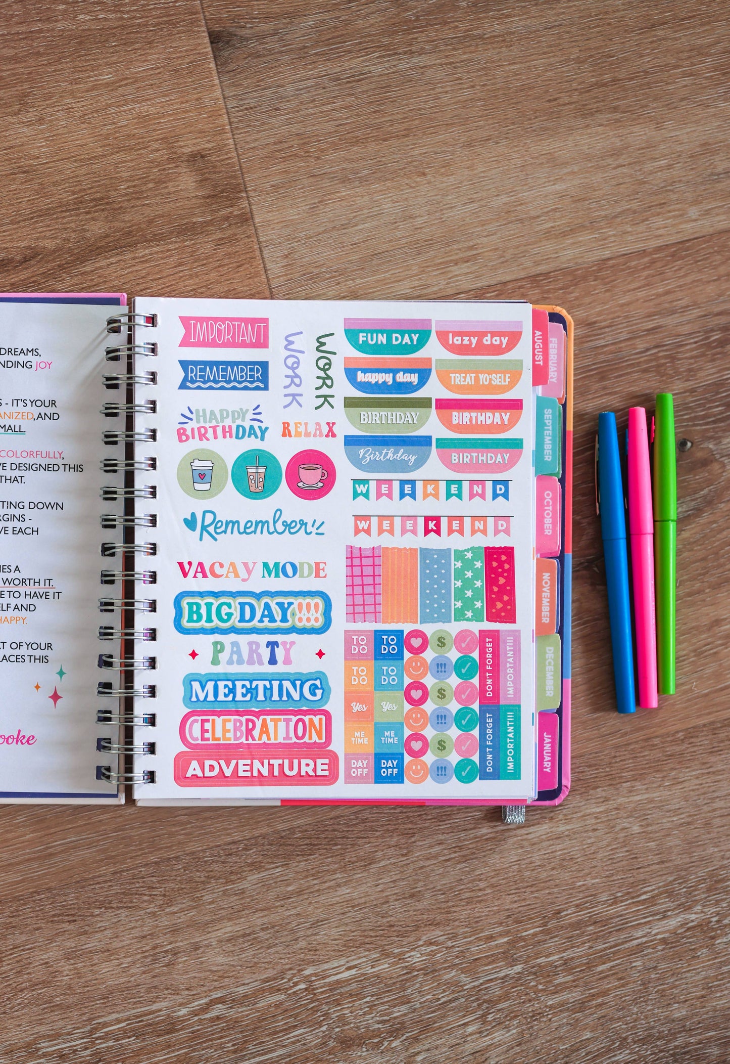 17-Month Academic Planner