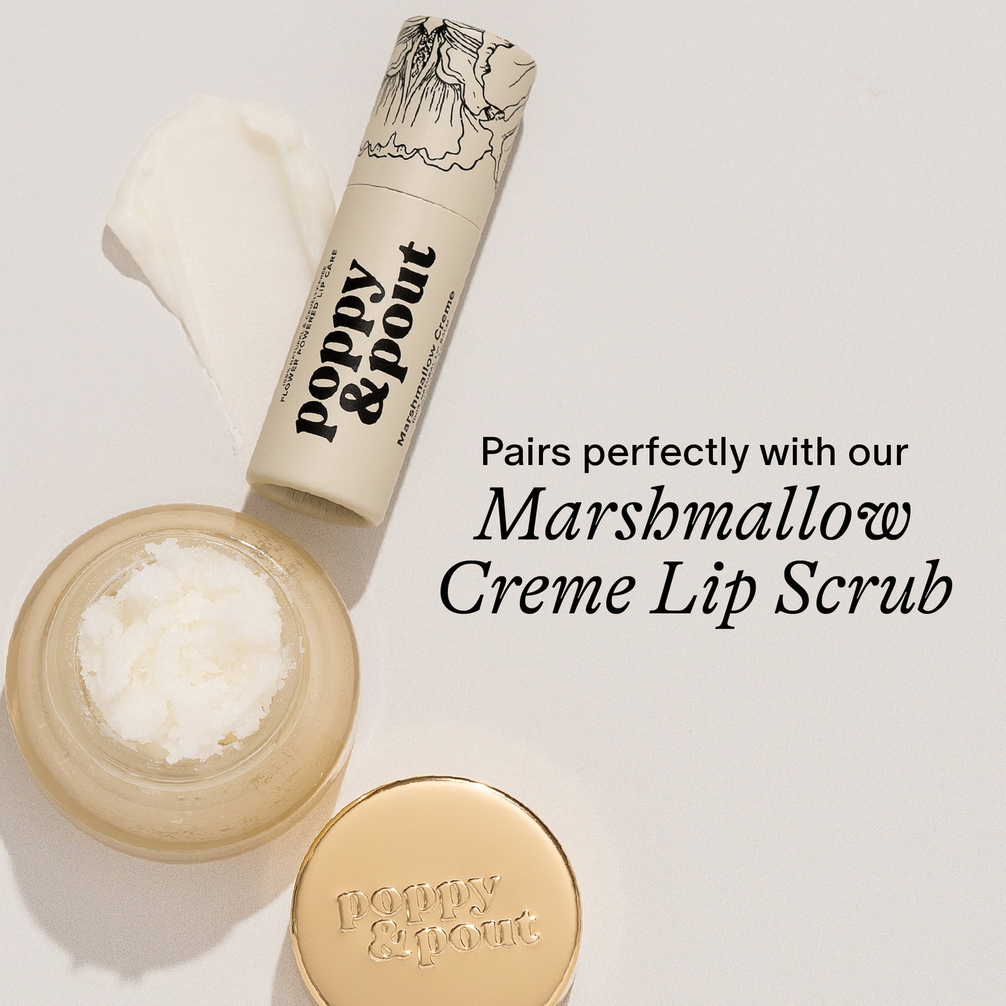 Poppy & Pout Lip Balm Marshmallow Creme