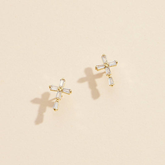 Cross Stud Earrings