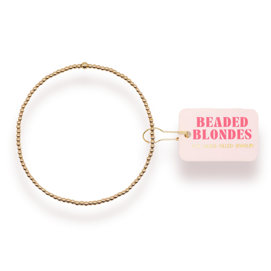 Beaded Blondes 2MM Gold Bracelet