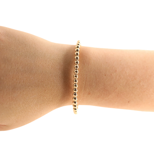 Beaded Blondes 4MM Gold Bracelet