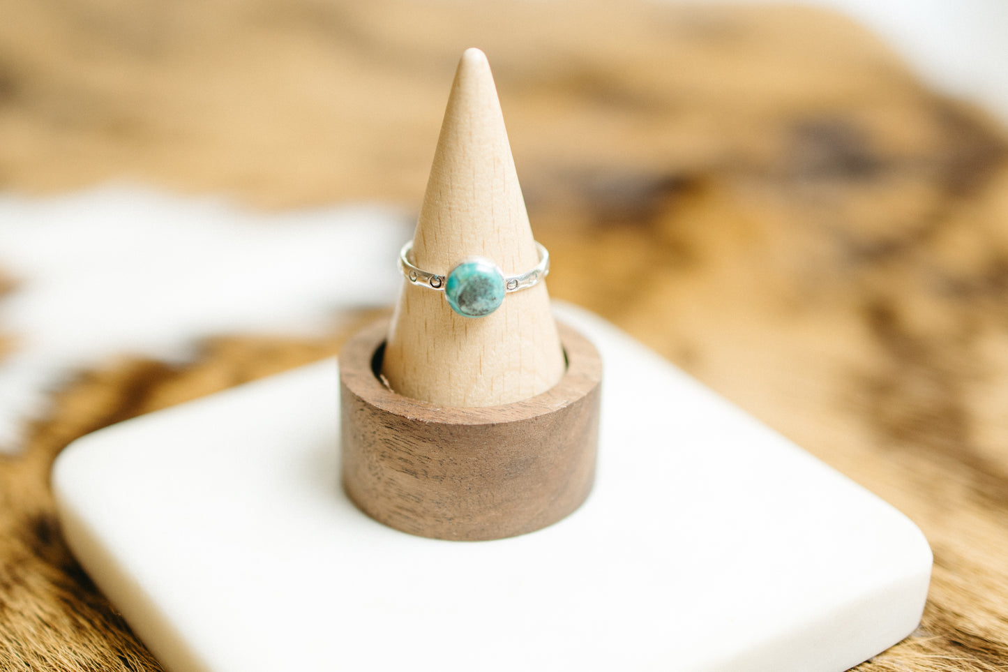 Dainty Circle Stamped Band