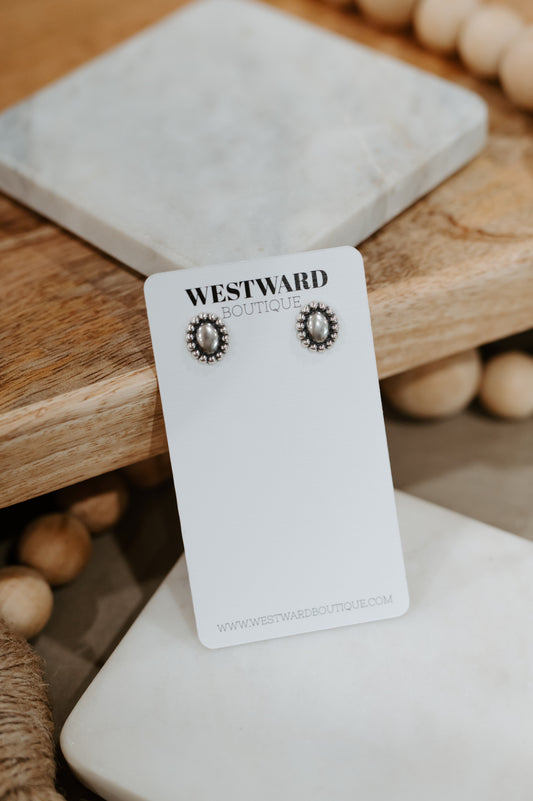 Oval Detailed Studs