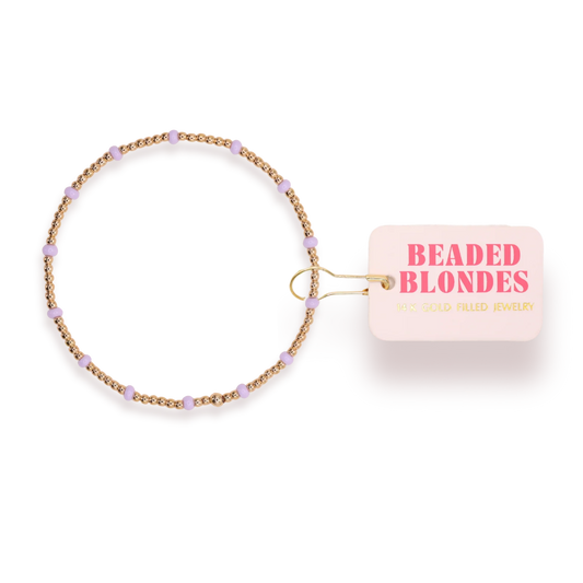 Beaded Blondes Kids Dainty Lilac Poppi Bracelet
