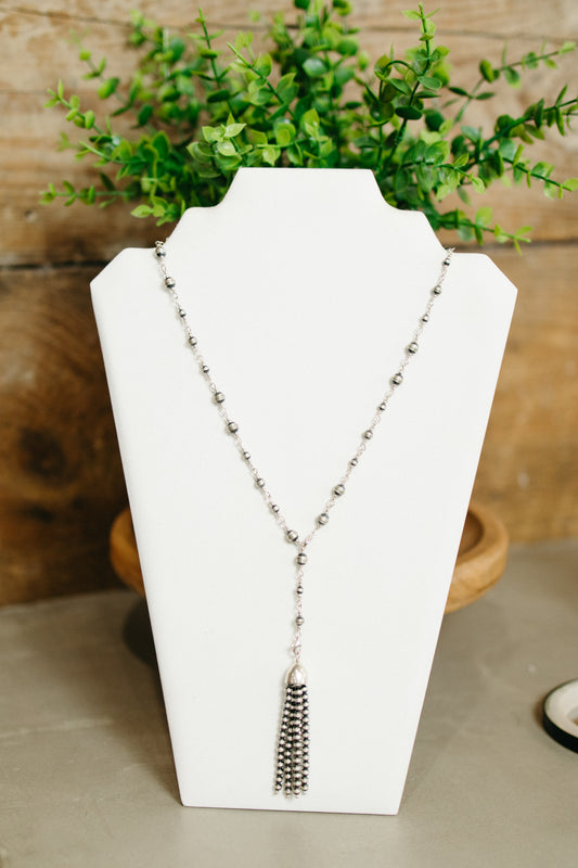 Pearl Lariat with Pendant