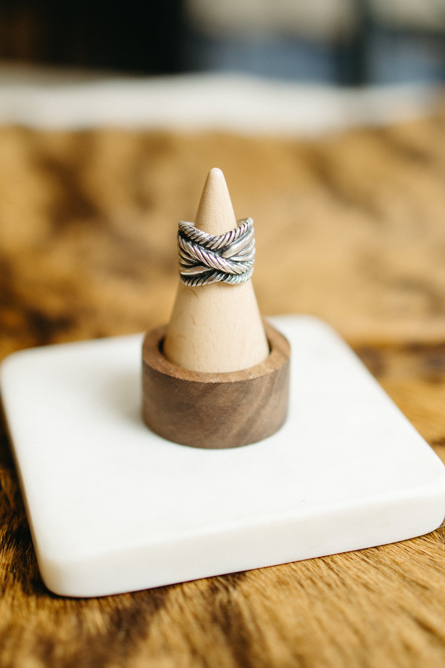 Braided Cross Ring