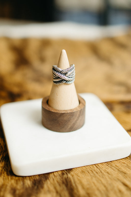 Braided Cross Ring