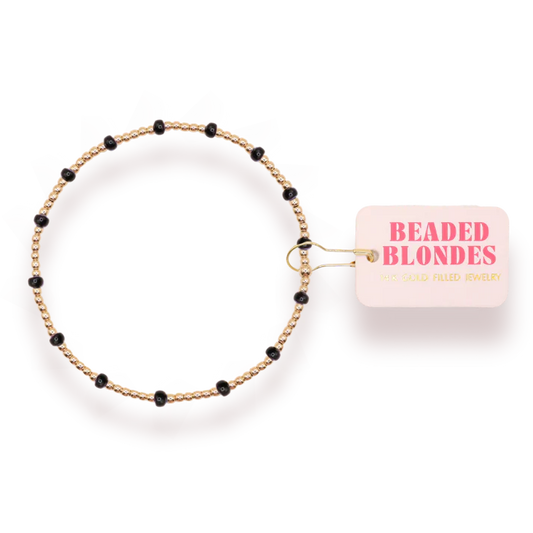 Beaded Blondes Kids Black Dainty Poppi