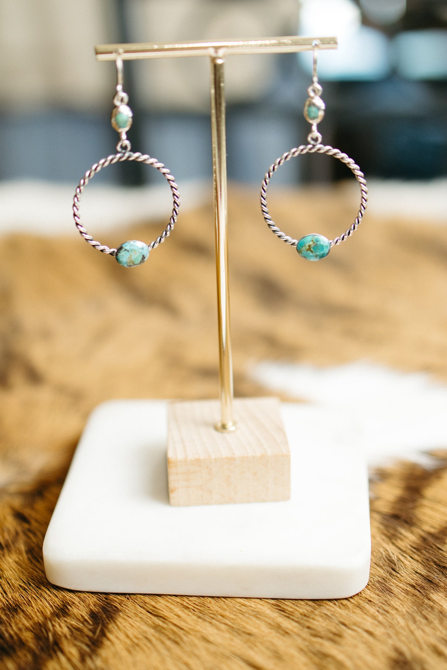 Turquoise Cable Hoop