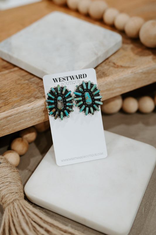 Oval Cluster Earrings