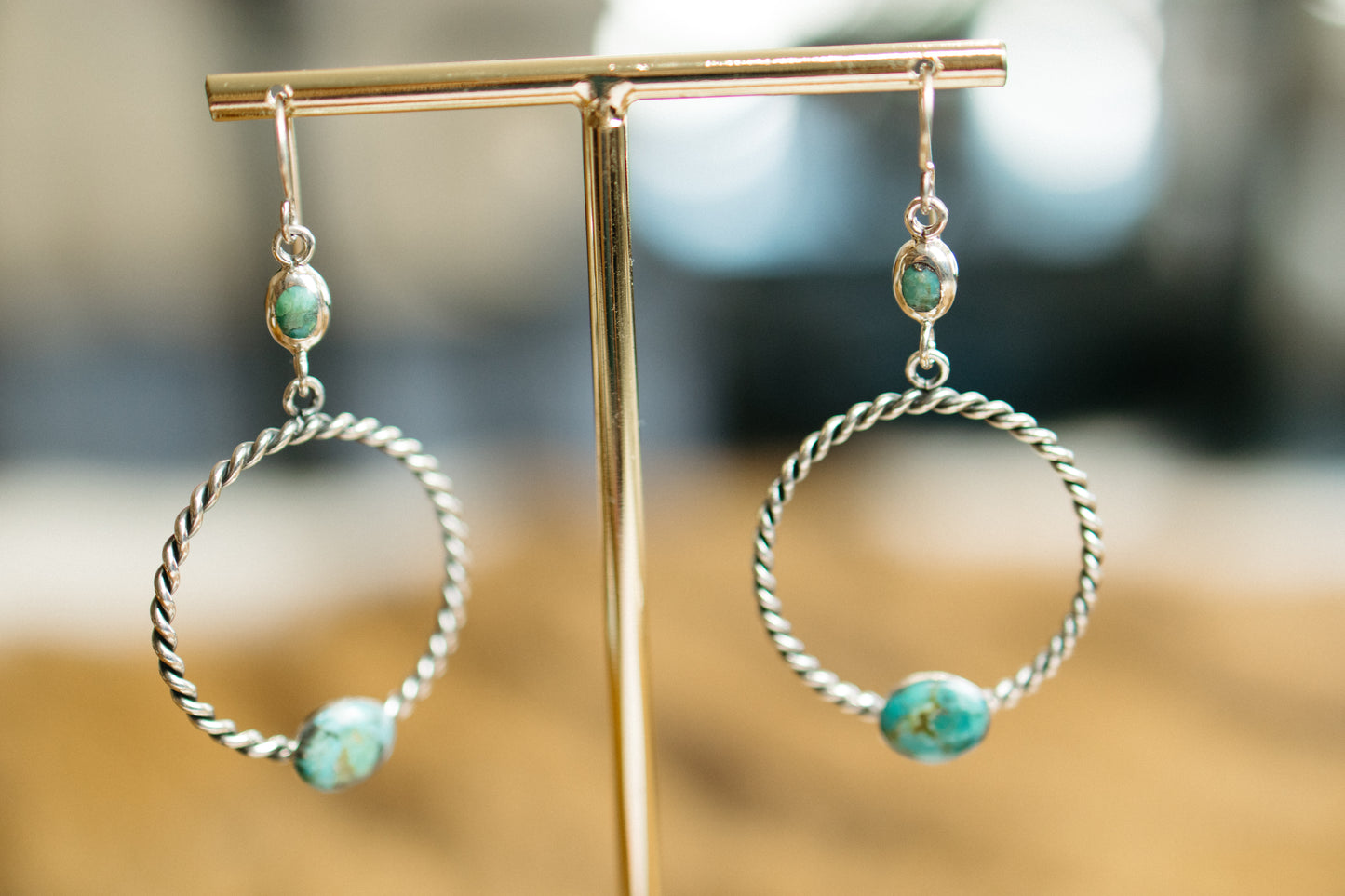 Turquoise Cable Hoop
