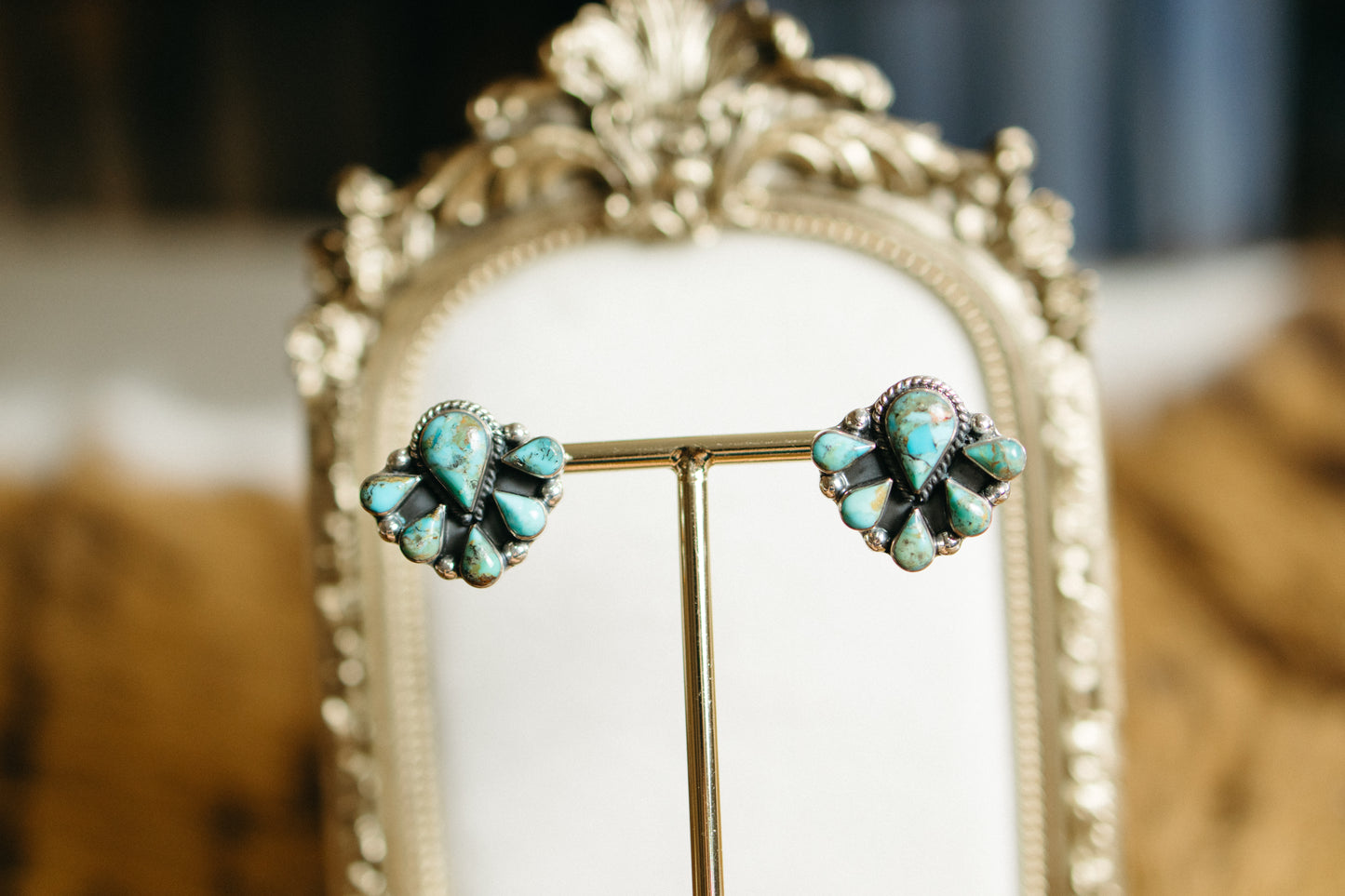 Teardrop Half Cluster Earrings
