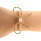 Beaded Blondes Gold Bow Bracelet
