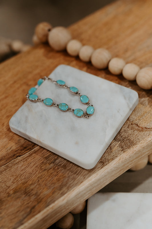 Oval Turquoise Bracelet