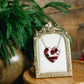 Large Dahlia Rose Heart Necklace