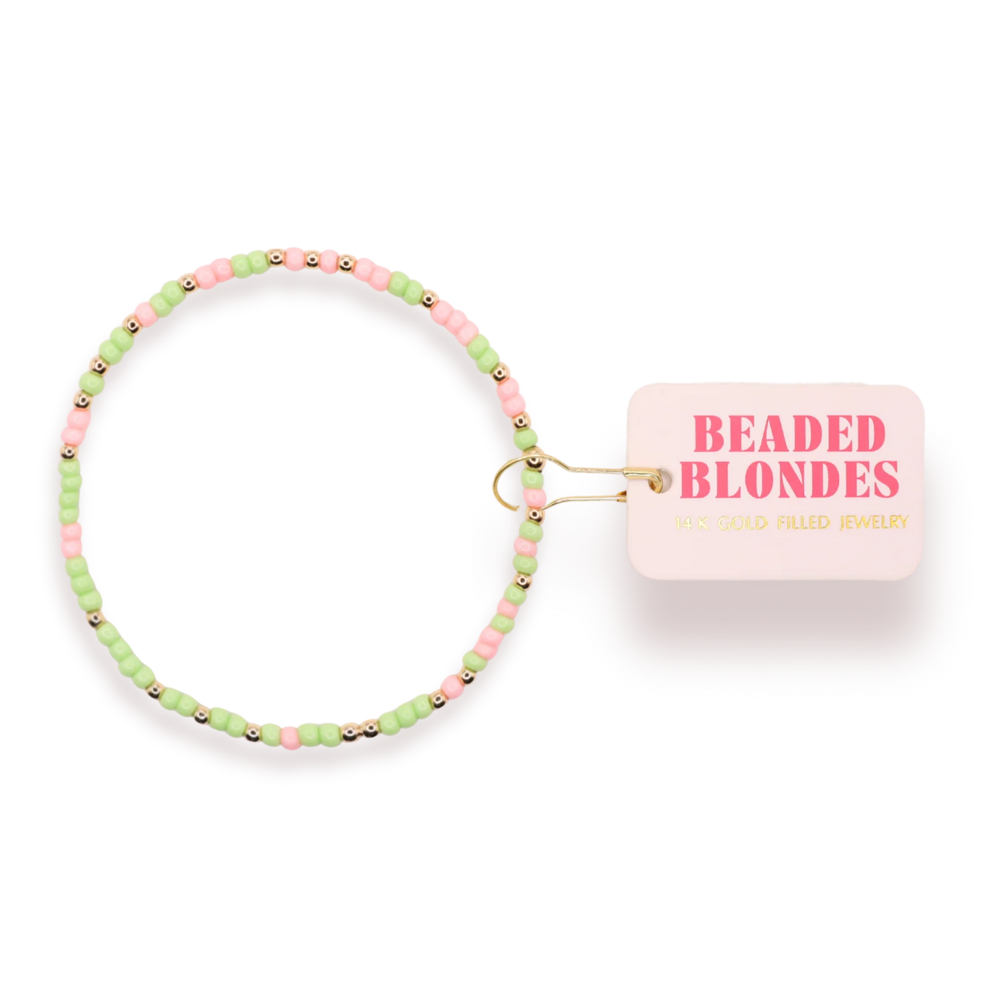 Beaded Blondes Light Pink and Light Green Sprinkle