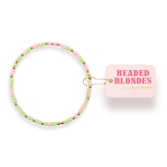 Beaded Blondes Light Pink and Light Green Sprinkle