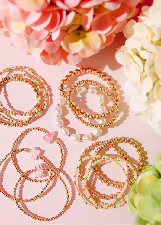Beaded Blondes Light Pink and Light Green Sprinkle