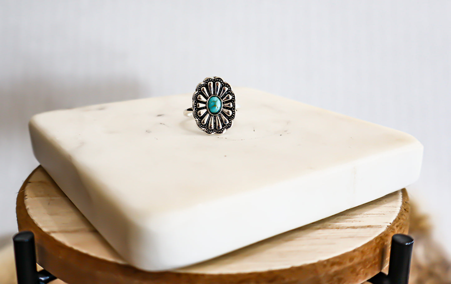 Turquoise Concho Ring