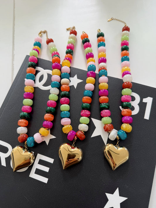 Colorful Hear Necklace