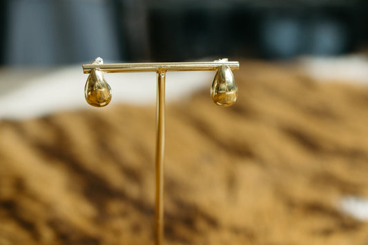 Brass Post Earring