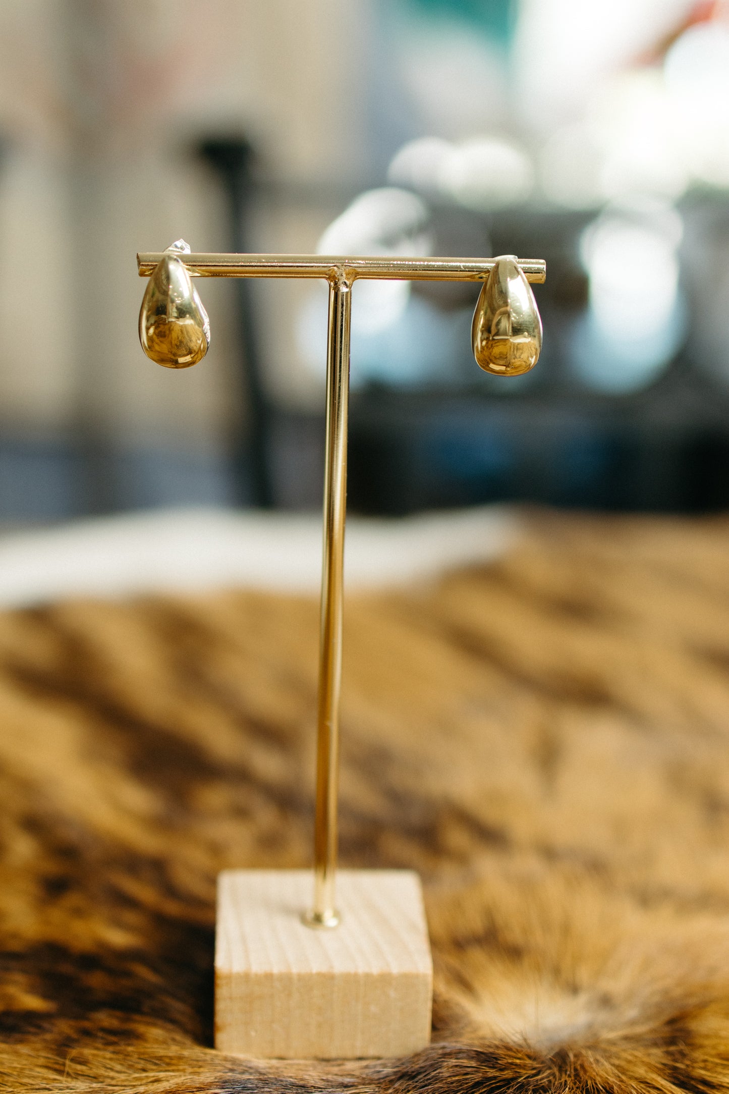 Brass Post Earring