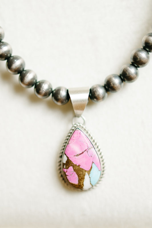 Teardrop Cotton Candy Pendant