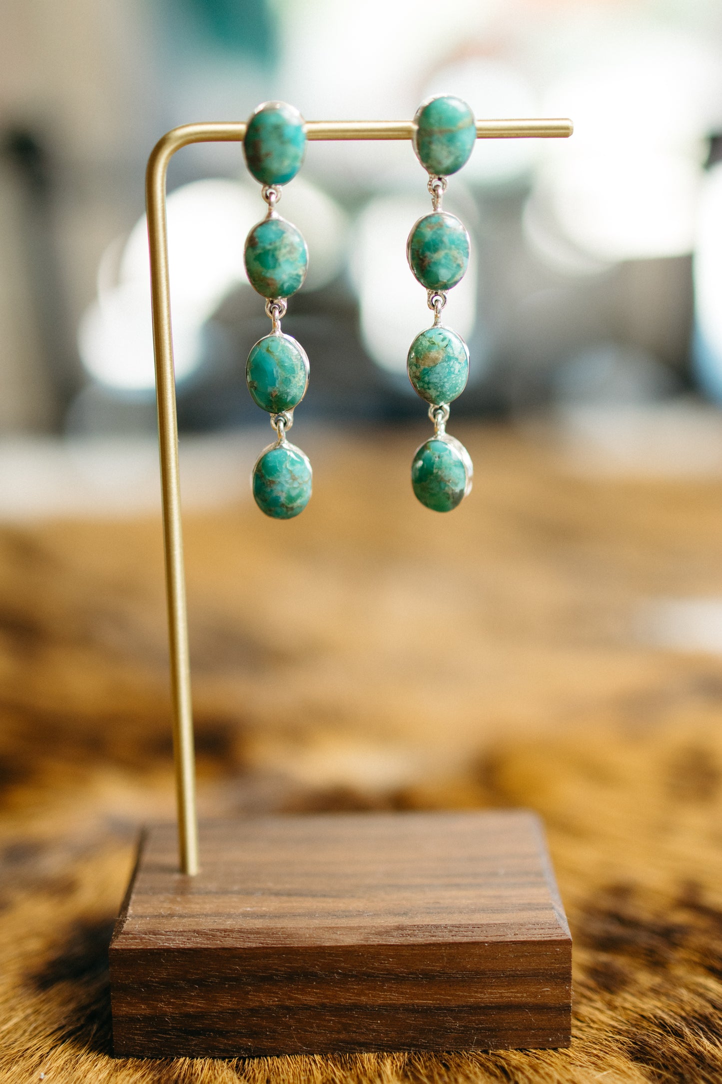 4 Stone Oval Earring