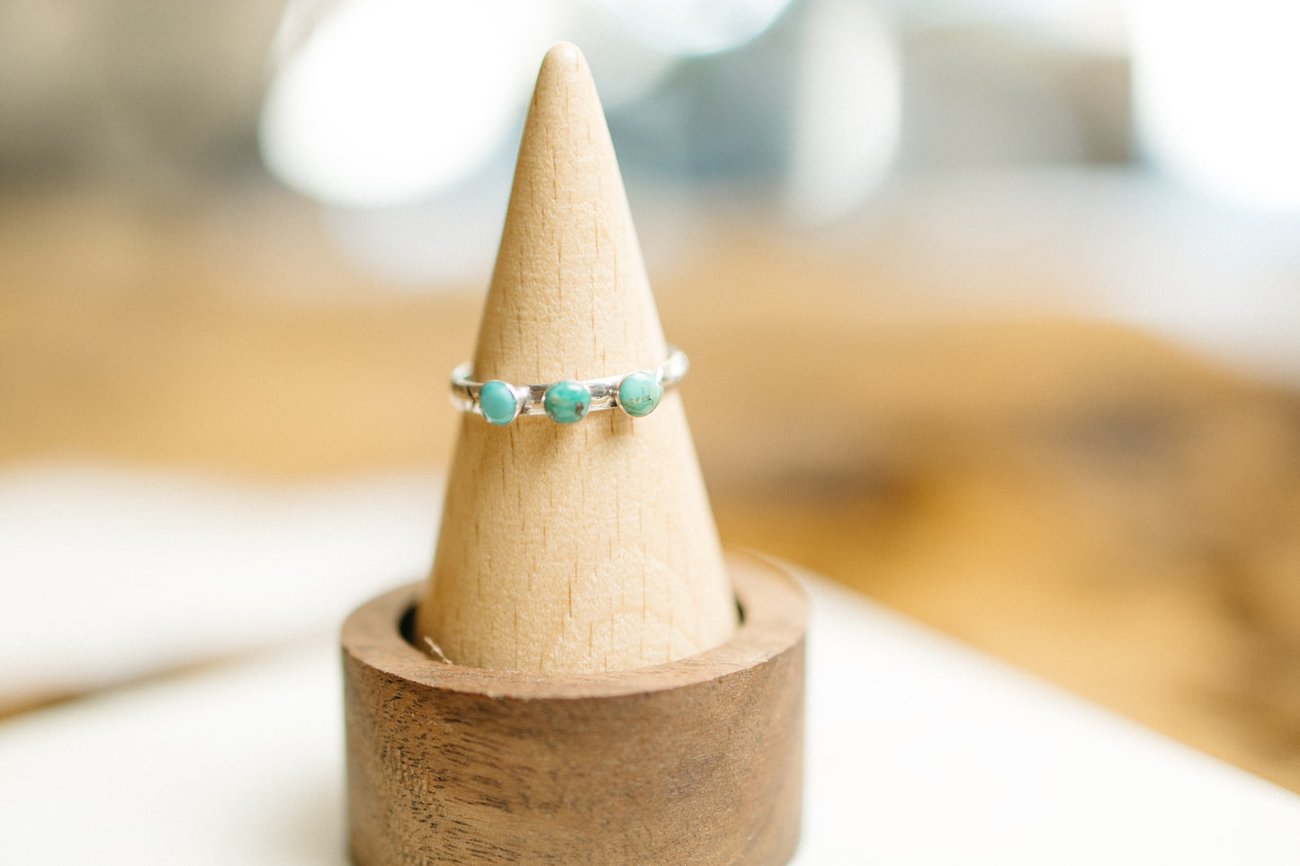 Triple Turquoise Stacker Ring